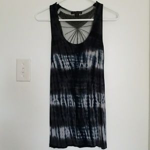 Dark tie dye tank top